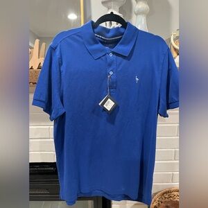 NWT Tailor Byrd Men’s Royal Blue Polo Shirt, Size Small